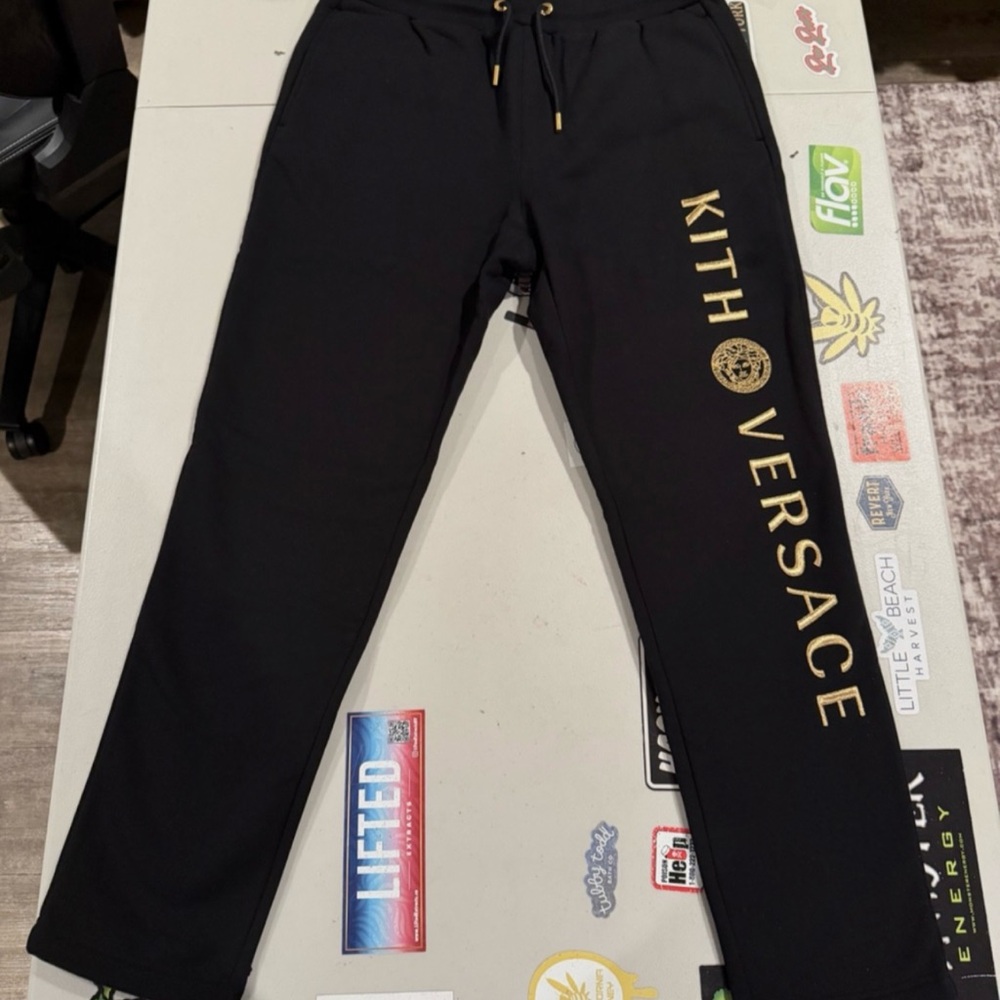 Versace Black and Gold Men's  pants.